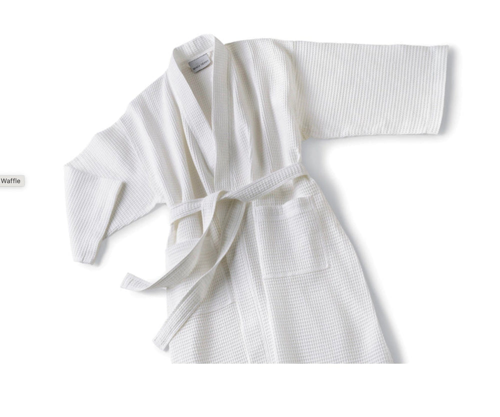 White waffle robe