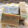 Camamu's Lemongrass Luck Soap is made with skin-brightening organic lemon peel powder, swirled with skin-conditioning French green clay and studded with lightly exfoliating poppy seeds. Scented with a crisp blend of essential oils that deodorizes and energizes.