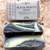 Camamu Soap's detoxifying Black Beauty Soap contains kaolin clay, activated charcoal and an essential oil blend that augments this soap's detoxification properties
