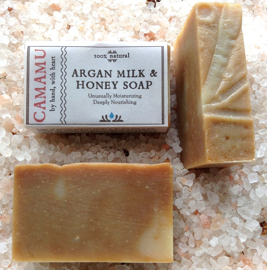 Camamu Soap's all natural handmade moisturizing soap made with argan oil, goat's milk and local honey