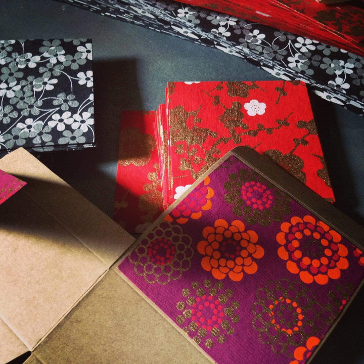 Camamu's lovely hand-papered kraft gift boxes containing two 4-oz bars of our all natural, handmade soap.