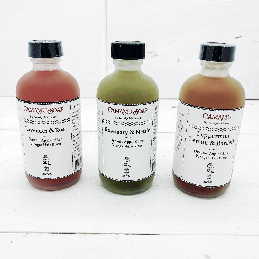 Infused Organic Vinegar Hair Rinses